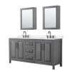 Dark Gray / White Quartz Top / Matte Black Hardware