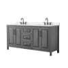 Dark Gray / White Quartz Top / Matte Black Hardware