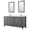 Dark Gray / Giotto Quartz Top / Polished Chrome Hardware