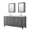 Dark Gray / Giotto Quartz Top / Polished Chrome Hardware