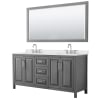 Dark Gray / Giotto Quartz Top / Polished Chrome Hardware