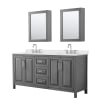 Dark Gray / Giotto Quartz Top / Polished Chrome Hardware