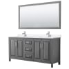 Dark Gray / White Quartz Top / Polished Chrome Hardware