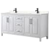 White / Carrara Cultured Marble Top / Matte Black Hardware