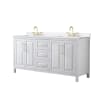 White / White Quartz Top / Brushed Gold Hardware