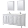 White / Carrara Cultured Marble Top / Polished Chrome Hardware