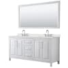 White / Giotto Quartz Top / Polished Chrome Hardware