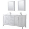 White / White Cultured Marble Top / Polished Chrome Hardware