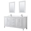 White / White Quartz Top / Polished Chrome Hardware