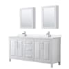 White / White Quartz Top / Polished Chrome Hardware