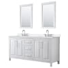 White / White Quartz Top / Polished Chrome Hardware