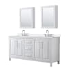 White / White Quartz Top / Polished Chrome Hardware