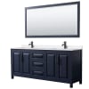 Dark Blue / White Quartz Top / Matte Black Hardware