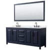 Dark Blue / White Quartz Top / Matte Black Hardware