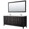 Dark Espresso / White Quartz Top / Polished Chrome Hardware