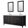 Dark Espresso / White Quartz Top / Polished Chrome Hardware