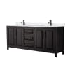 Dark Espresso / White Quartz Top / Matte Black Hardware