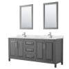 Dark Gray / Giotto Quartz Top / Polished Chrome Hardware