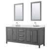 Dark Gray / Giotto Quartz Top / Polished Chrome Hardware