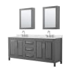 Dark Gray / Giotto Quartz Top / Polished Chrome Hardware