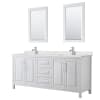 White / Giotto Quartz Top / Polished Chrome Hardware