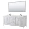 White / Giotto Quartz Top / Polished Chrome Hardware