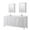 White / Giotto Quartz Top / Polished Chrome Hardware