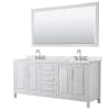 White / Giotto Quartz Top / Polished Chrome Hardware