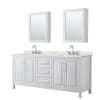 White / Giotto Quartz Top / Polished Chrome Hardware