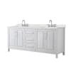 White / Giotto Quartz Top / Polished Chrome Hardware