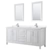 White / White Quartz Top / Polished Chrome Hardware