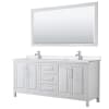 White / White Quartz Top / Polished Chrome Hardware