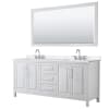 White / White Quartz Top / Polished Chrome Hardware