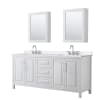 White / White Quartz Top / Polished Chrome Hardware