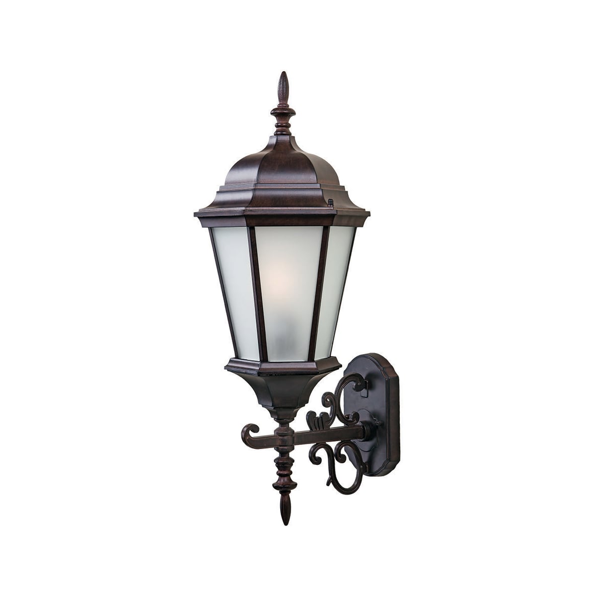 Acclaim Lighting 5203bw Fr Burled Walnut Richmond 1 Light Outdoor Lantern Wall Sconce With Frosted Glass Shade Lightingdirect Com