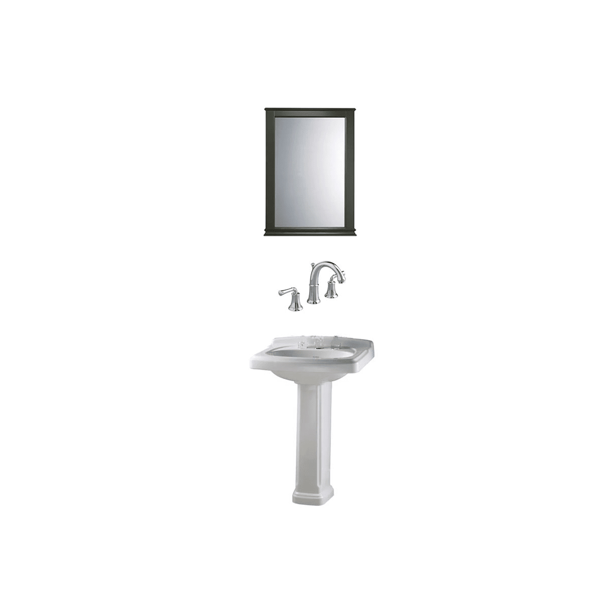 American Standard Portsmouth Powder Room C White Polished Chrome