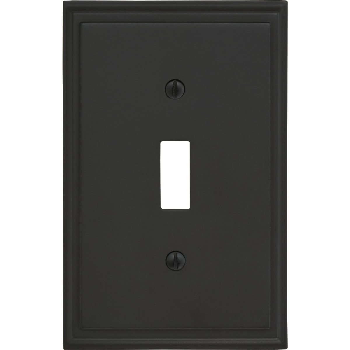 Amerock BP36514BBR Black Bronze Mulholland Single Switch Outlet Wall Plate  - Handlesets.com
