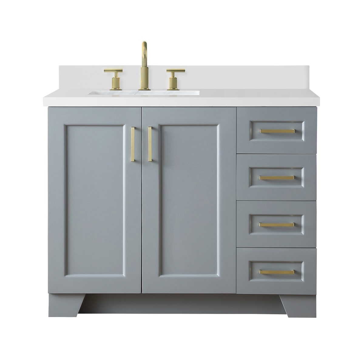Ariel Q43slb Wqr Gry Grey Taylor 43, Vanity Top With Sink On Right