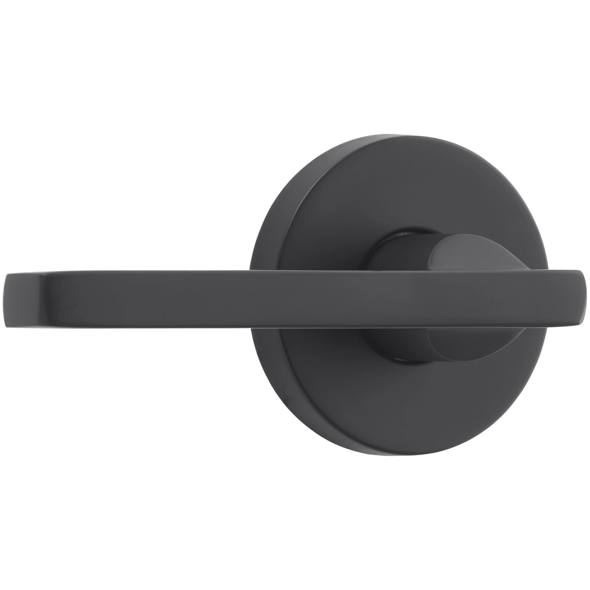 Baldwin PSSQUCRR190 Satin Black Square Passage Leverset with Contemporary  Round Rose