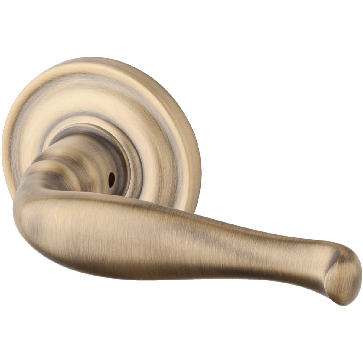Baldwin PVDECTRR049 Reserve Privacy Decorative with Traditional Round Rose Matte Brass & Black Finish