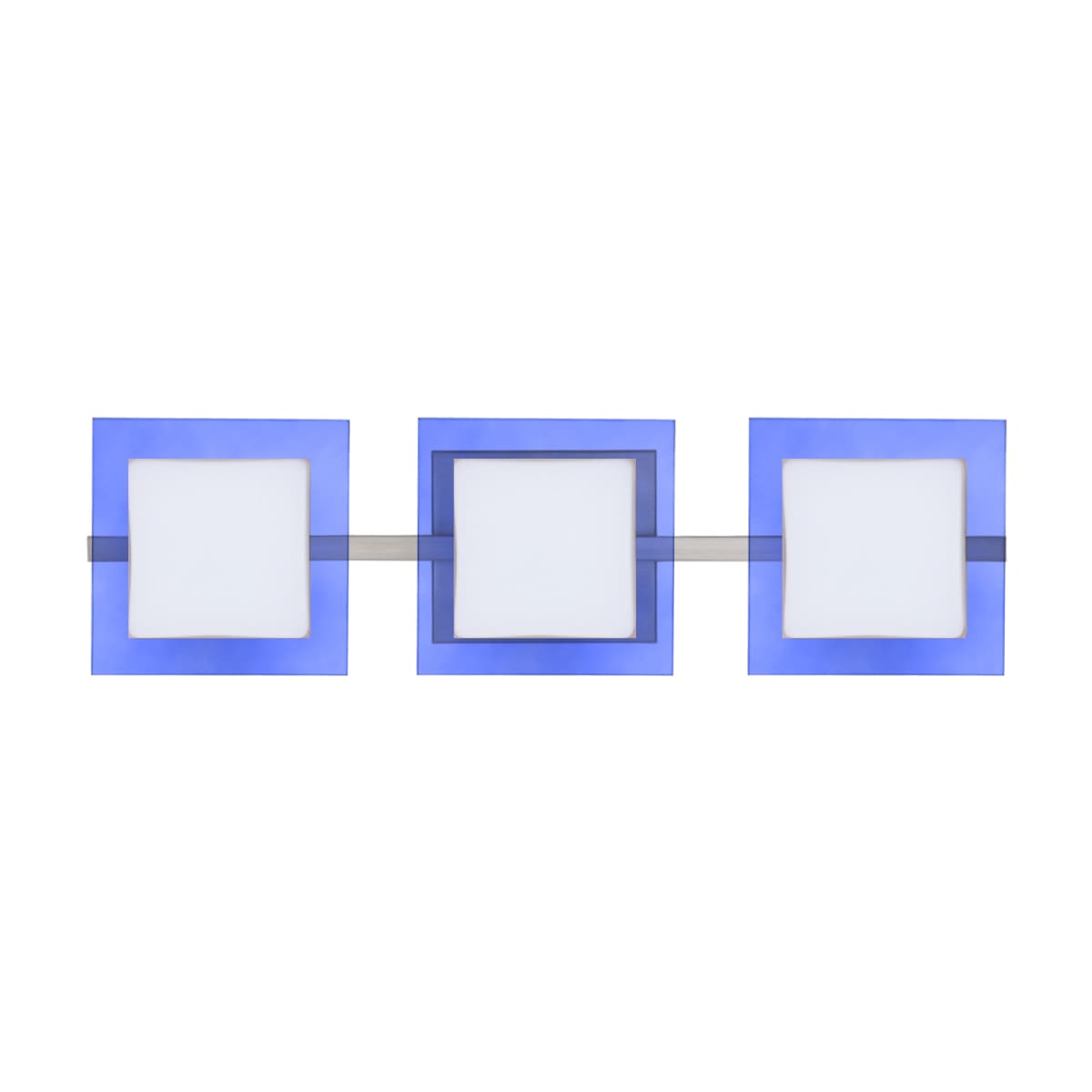 Besa Lighting 3ws 773592 Sn Satin Nickel Alex 3 Light Ada Compliant Halogen Bathroom Vanity Light With Opal Blue Glass Shades Lightingdirect Com