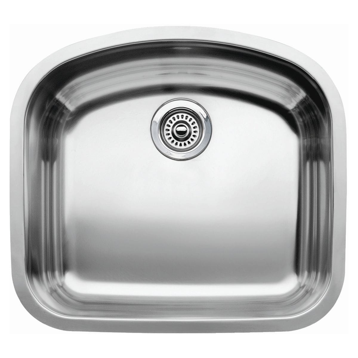 Blanco 440249 Satin Polished Wave Single Basin Undermount Stainless Steel Kitchen Sink With 10 Bowl Depth 22 7 16 X 20 7 16 Faucetdirect Com