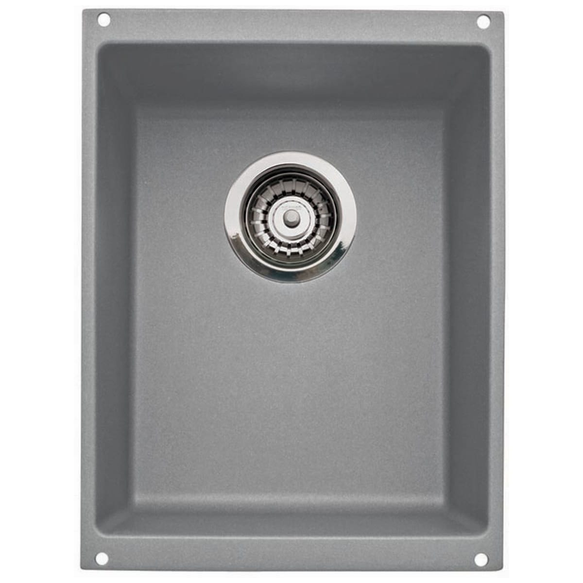 Blanco 513425 Metallic Gray Precis 13 3 4 Silgranit Granite Composite Undermount Single Bowl Kitchen Sink Faucet Com