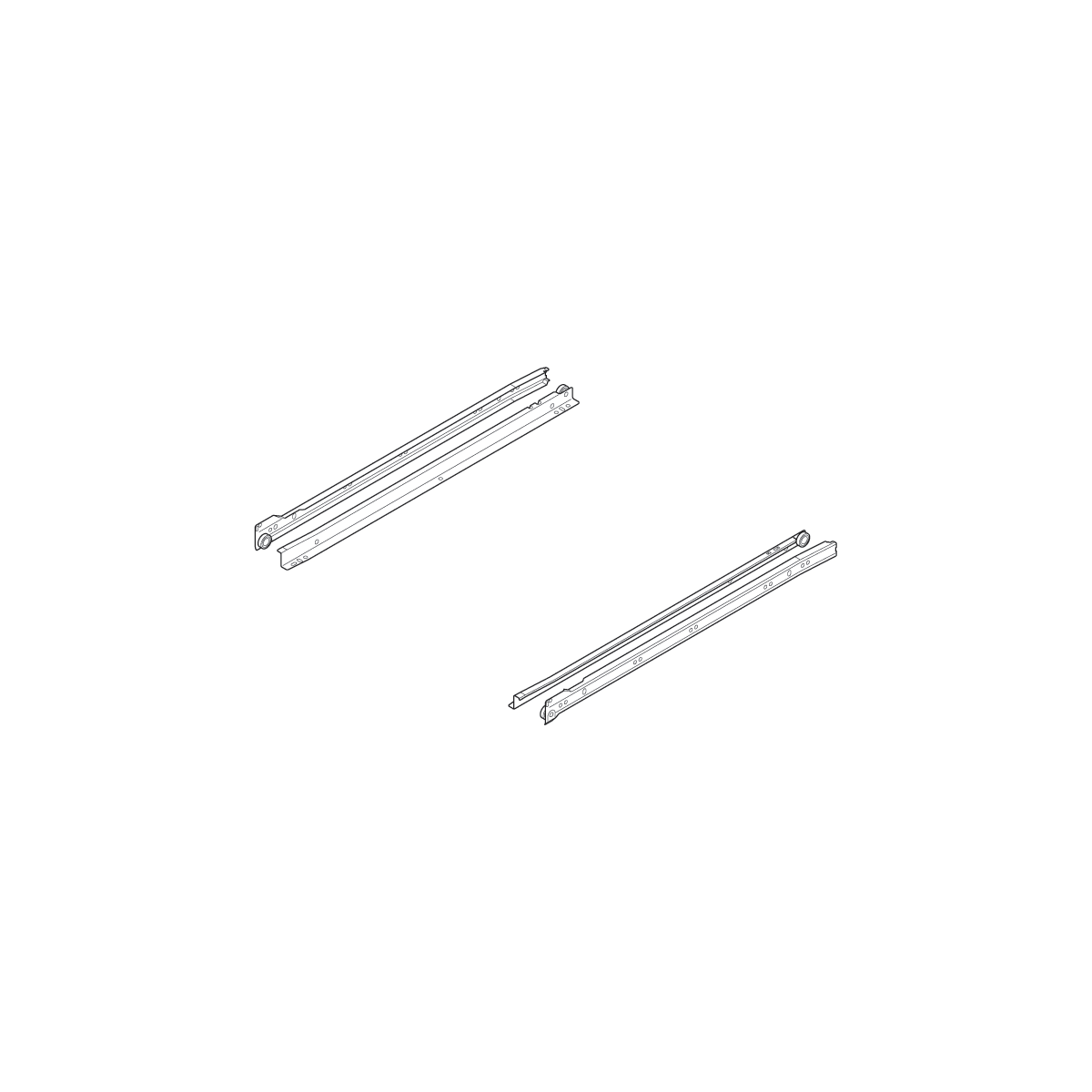 Blum 230m5500 R901 Cream 230m Series 22 Inch 3 4 Extension Bottom