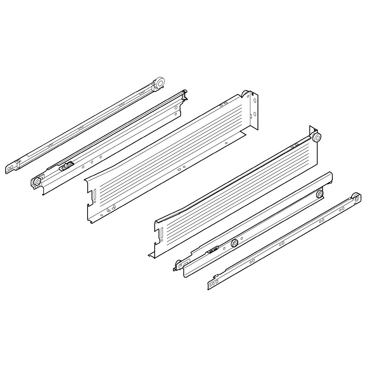 Blum 330m400pc15 W White Metabox 16 Inch Full Extension Bottom