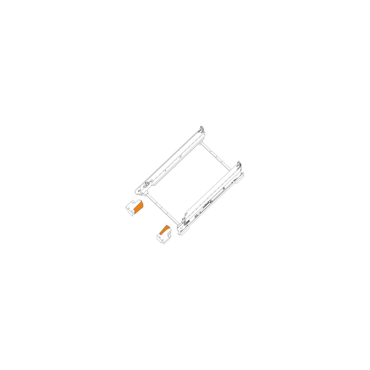 Blum 569r5337bd Zinc Plated Tandem Plus Blumotion 21 Inch Full