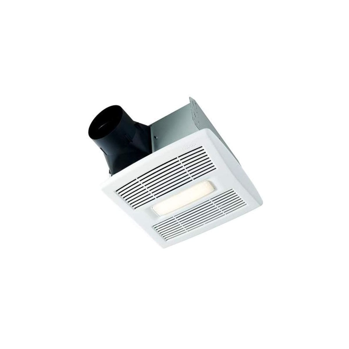 Broan AE110L White InVent Series 110 CFM 1.3 Sone Ceiling Mounted HVI  Certified Bath Fan with LED Light - FaucetDirect.com