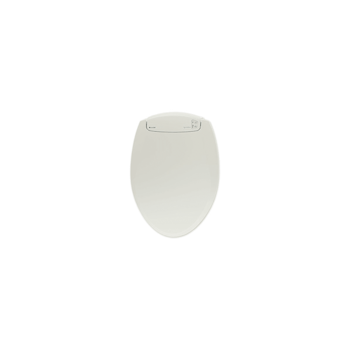 Brondell L60 LumaWarm Heated Nightlight Elongated Toilet Seat Biscuit