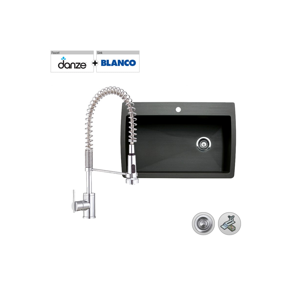 Build Smart Kits B440194 D455158ss Stainless Steel Faucet Combo