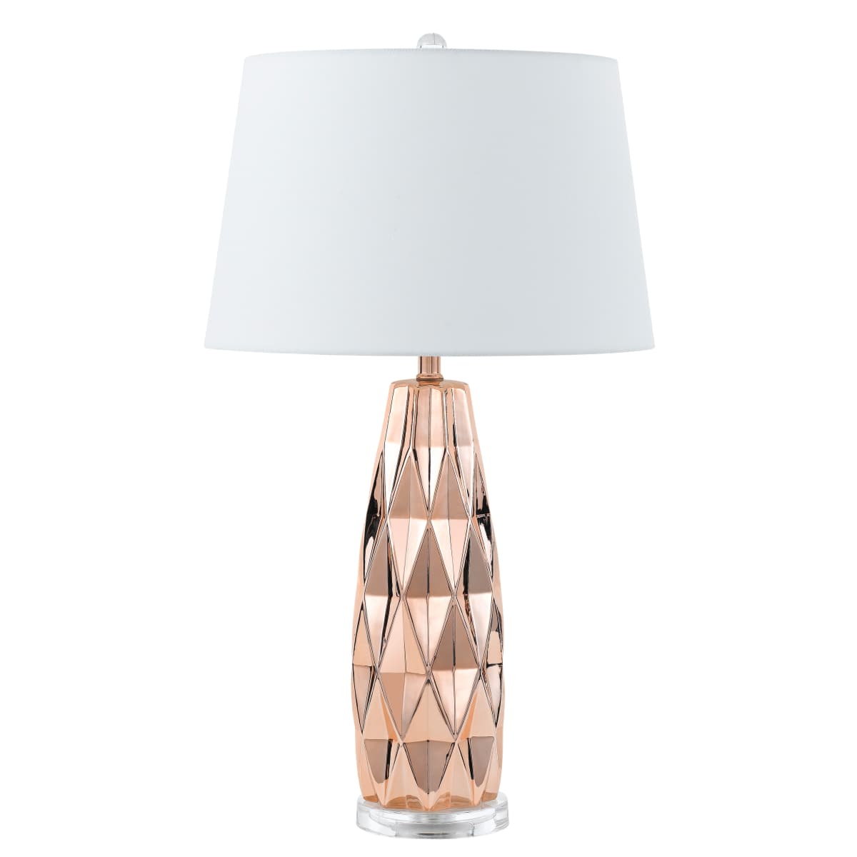 Tall rose top gold lamp